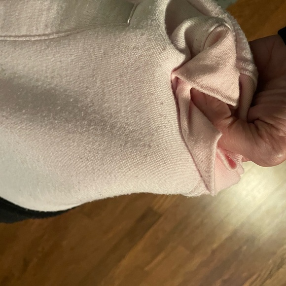 SANRIO MY MELODY KUROMI SPLIT HOODIE Ribbon Sleeves Pink & Black - XL - Picture 8 of 13